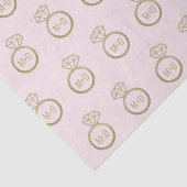 Customizable Initial Engagement Ring Tissue Paper Seidenpapier (Ausschnitt)