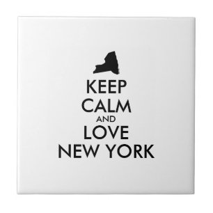 Customizable KEEP CALM and LOVE NEW YORK Fliese