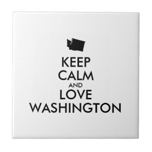 Customizable KEEP CALM and LOVE WASHINGTON Fliese