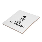 Customizable KEEP CALM and LOVE WASHINGTON Fliese (Seite)
