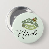 Customizable Kiss Me I'm Irish St. Patrick's Day Button (Vorne & Hinten)