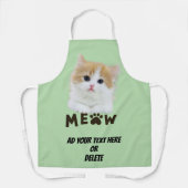 Customizable Kitten Meow All Over Print Apron Schürze (Vorderseite)