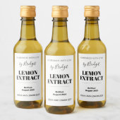Customizable Lemon Extract Label Weinetikett (Flaschen)
