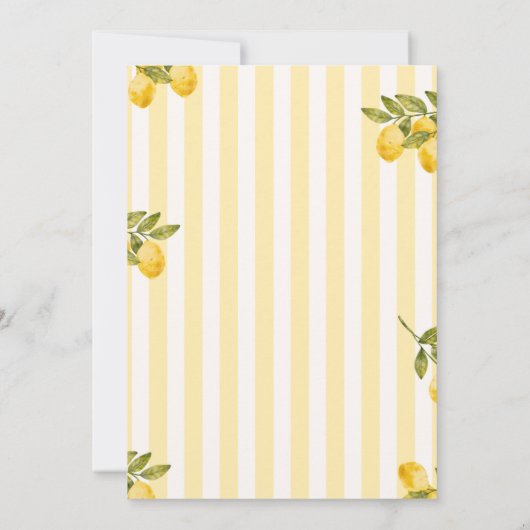Customizable Lemonade 3rd Birthday Invitation - Is Einladung (Rückseite)