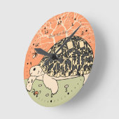 Customizable Leopard Tortoise Clock Runde Wanduhr (Winkel)