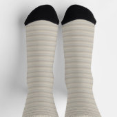 Customizable Light Soft Beige Grey Stripes Socken (Oben)