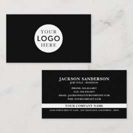 Customizable Logo Professional Simple Black Visitenkarte