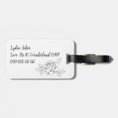 Customizable Luggage Tag with a Cityscape Gepäckanhänger (Rückseite horizontal)