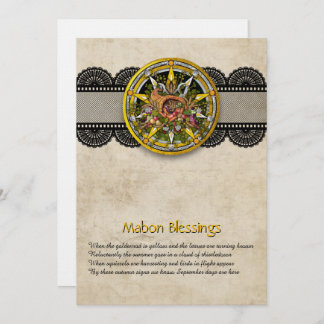Customizable Mabon Autumn Equinox Greeting Card Dankeskarte