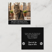 Customizable Maine Coon Cat Cattery Business Card Quadratische Visitenkarte (Vorne/Hinten)