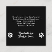 Customizable Maine Coon Cat Cattery Business Card Quadratische Visitenkarte (Rückseite)