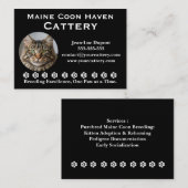 Customizable Maine Coon Cattery Business Card Visitenkarte (Vorne/Hinten)