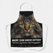 Customizable Maine Coon Haven Cattery Photo & Name Schürze (Vorderseite)