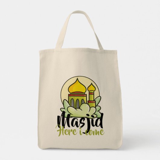 Customizable Masjid Here I Come Tragetasche (Rückseite)