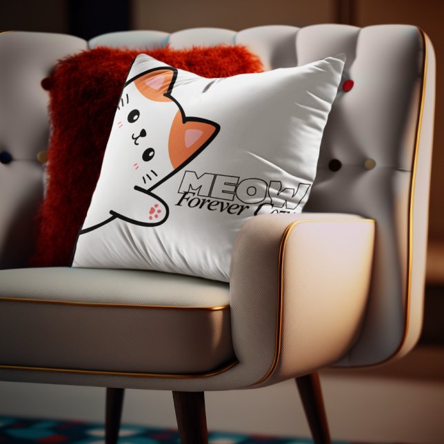 Customizable Meow Forever Cozy Cat Kissen (Von Creator hochgeladen)