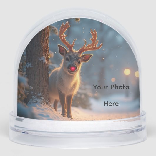 Customizable Merry Christmas Schneekugeln (Vorderseite)