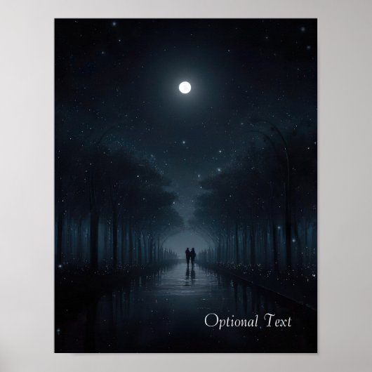 Customizable Midnight Stroll in Moonlight Poster (Vorne)