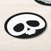 Customizable Mini Skull Runder Pappuntersetzer (Angewinkelt)