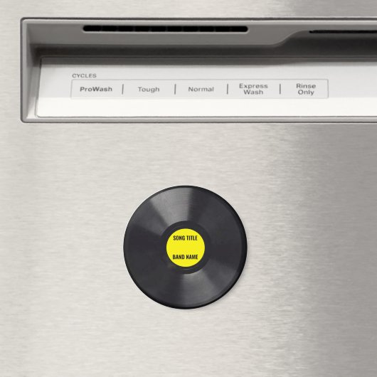 Customizable Mini Vinyl LP Record Magnet (In Situ (Geschirrspüler))