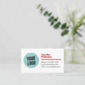 Customizable Modern Minimalistic Business Card Visitenkarte (Stehend Vorderseite)