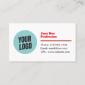 Customizable Modern Minimalistic Business Card Visitenkarte (Vorderseite)