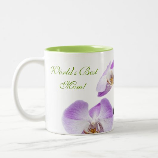 Customizable Mom Orchid Zweifarbige Tasse (Links)