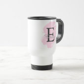 Customizable Monogram Travel Mug with Color Accent Reisebecher (VorderseiteRechts)