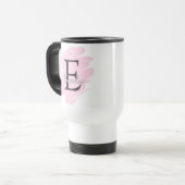 Customizable Monogram Travel Mug with Color Accent Reisebecher (Vorderseite Links)