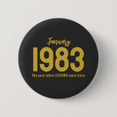Customizable month year text legend gift button (Vorderseite)