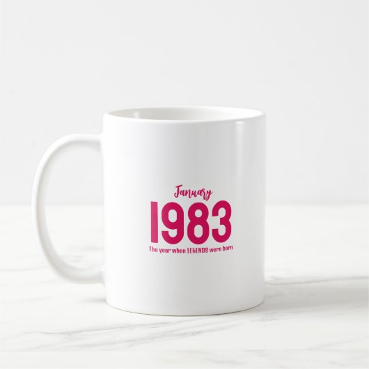 Customizable month year text legend gift kaffeetasse (Links)