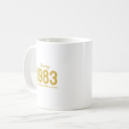 Customizable month year text legend gift kaffeetasse (Vorderseite Links)