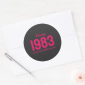 Customizable month year text legend gift runder aufkleber (Umschlag)