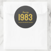 Customizable month year text legend gift runder aufkleber (Tasche)