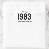 Customizable month year text legend gift runder aufkleber (Tasche)