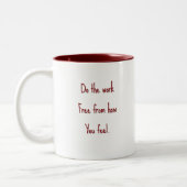 Customizable Motivational Quote Mug  Zweifarbige Tasse (Links)
