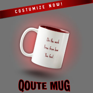 Customizable Motivational Quote Mug  Zweifarbige Tasse
