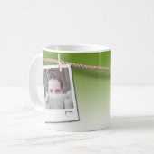 Customizable mug, photo frame, green background kaffeetasse (Vorderseite Links)