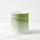 Customizable mug, photo frame, green background kaffeetasse (Mittel)
