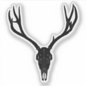 Customizable Mule Deer Skull Aufkleber (Vorderseite)