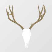 Customizable Mule Deer Skull Fensteraufkleber (Blatt)