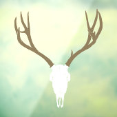 Customizable Mule Deer Skull Fensteraufkleber (Blatt 3)