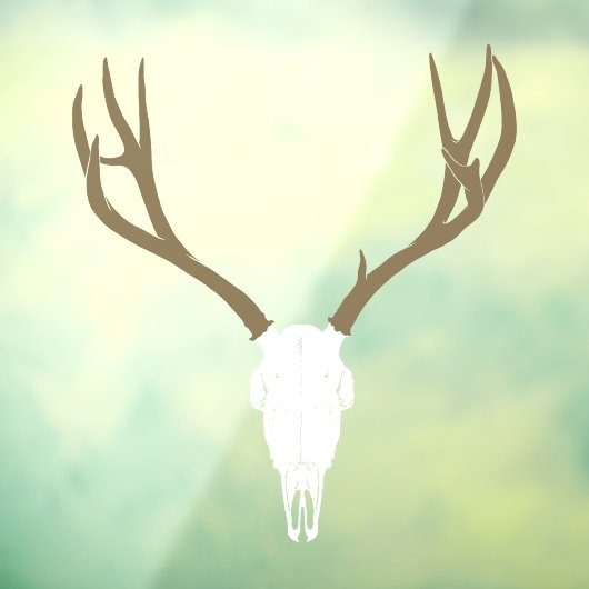 Customizable Mule Deer Skull Fensteraufkleber (Blatt 3)