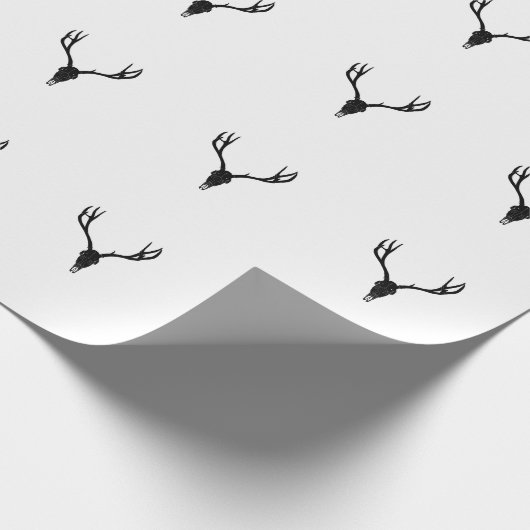 Customizable Mule Deer Skull Geschenkpapier (Ecke)