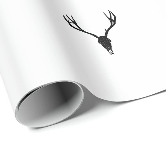 Customizable Mule Deer Skull Geschenkpapier (Rolleneckpunkt)