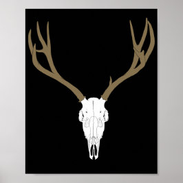 Customizable Mule Deer Skull Poster
