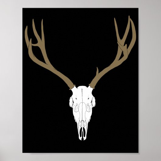 Customizable Mule Deer Skull Poster (Vorne)