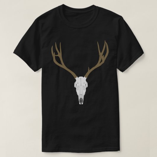 Customizable Mule Deer Skull T-Shirt (Design vorne)