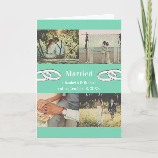 Customizable Multi Photo Wedding Family Gift  Karte (Vorderseite)