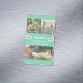 Customizable Multi Photo Wedding Family Gift  Magnetische Visitenkarte (Beispiel)