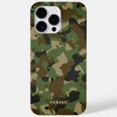 Customizable Name Camouflage Military Kaki Brown Case-Mate iPhone Hülle (Rückseite)